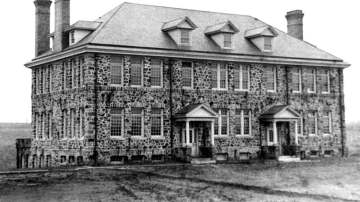 Humphries Hall, taken soon after it was built in 1903. The building was one of five original buildings that once comprised the Institute of Colored Youth. The building still stands on the universities' quadrangle. it's named for the founder of Cheyney U., Richard Humphreys.