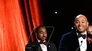 ATLANTA, GEORGIA - FEBRUARY 15: Bryan Rand accepts the 2025 Bennie Achievement Award during the 37th Annual Morehouse College "A Candle in the Dark" gala at Hyatt Regency Atlanta on February 15, 2025 in Atlanta, Georgia.  (Photo by Paras Griffin/Getty Images)